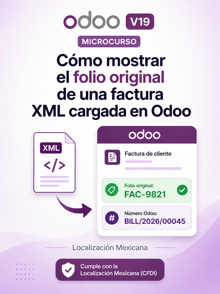 Como mostrar el folio original de una factura cargada desde XML
